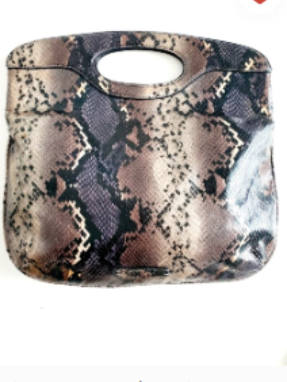 Nine & Co. Faux Snakeskin Fold over Clutch Purse